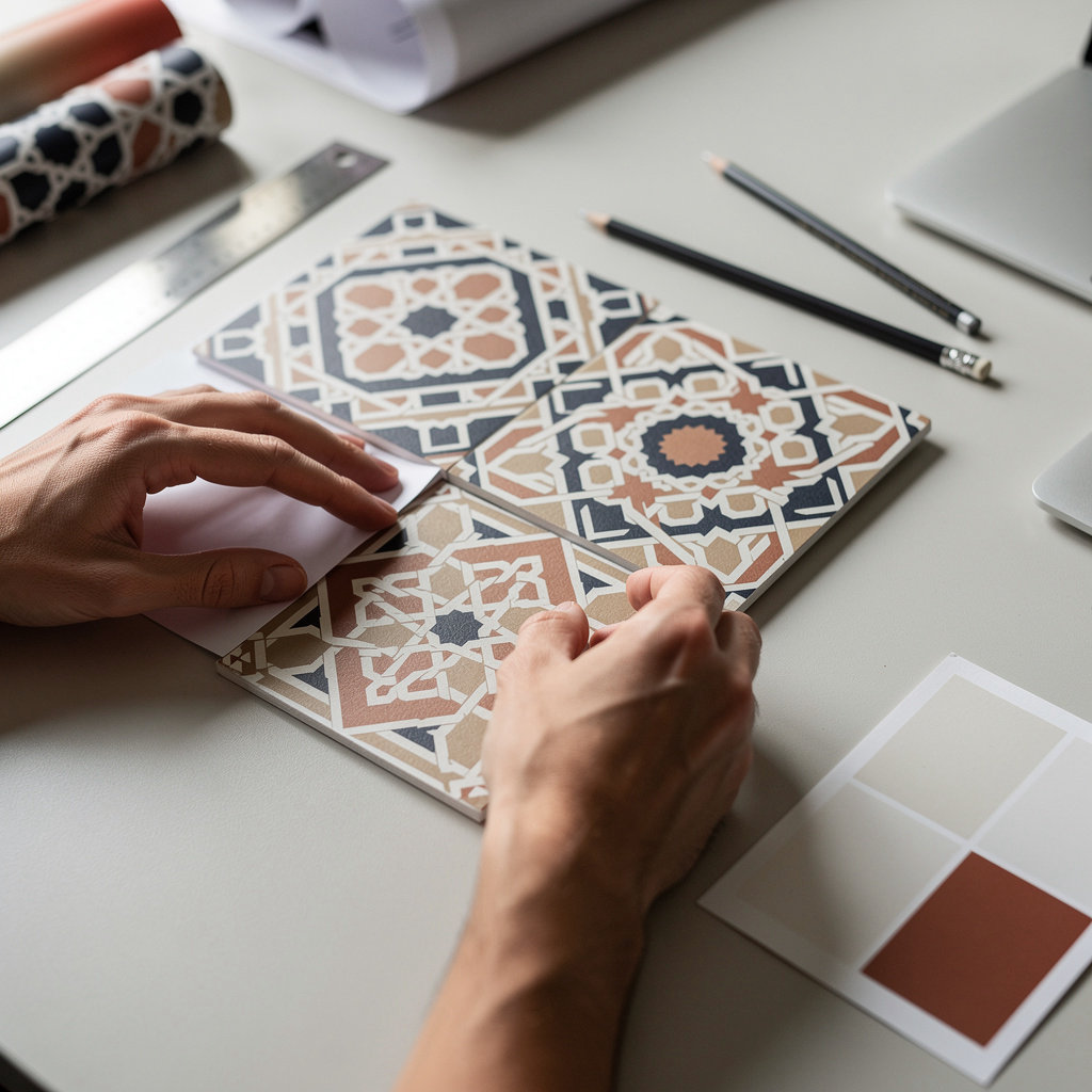 ZOCA (Zeyd Ozcan Creative Agency) portfolio showcase featuring graphic design and Islamic geometric patterns